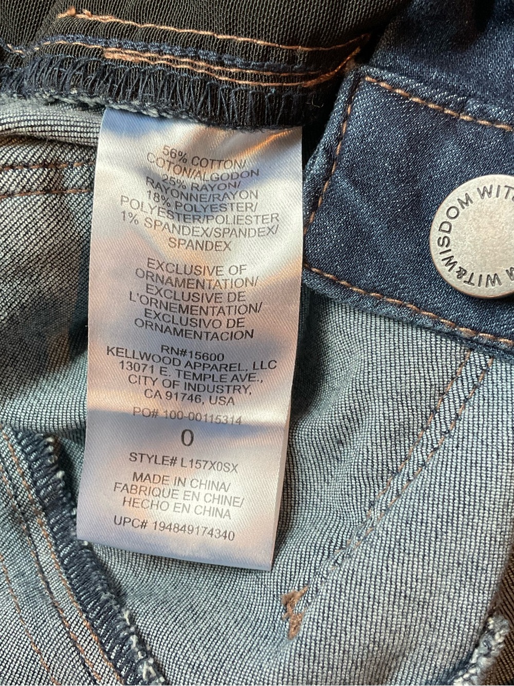 Wit & Wisdom Dark Blue Stretch Flare Denim Jeans - Picture 5 of 9